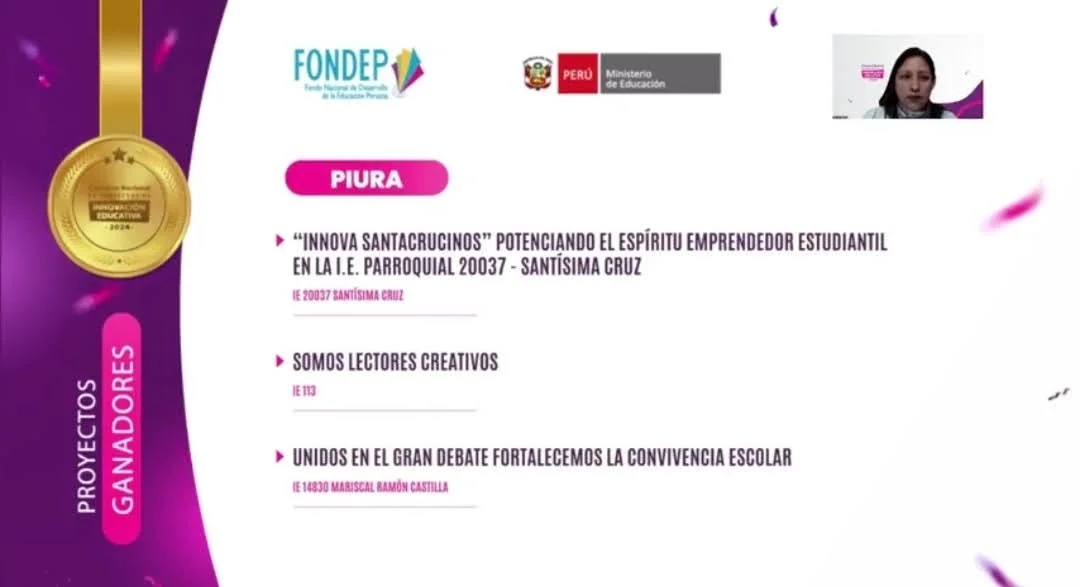 Ganadores del Concurso Nacional de proyectos de Innovación educativa 2024